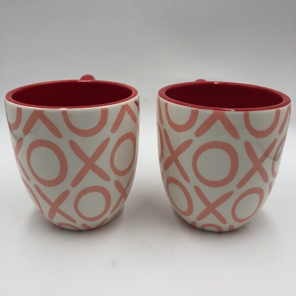 Coton Colors Oversized Ceramic Set of 2 Mugs by Laura Johnson Lipstick XOXO - Picture 5 of 12